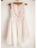 Lace Chiffon Irregular Hem Two-tone Flower Girl Dress